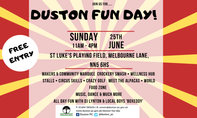 Duston Fun Day 2023, The event will take place on SUNDAY 25TH JUNE,